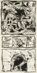 Pierre Alechinsky, Navette, 1987, India ink on paper