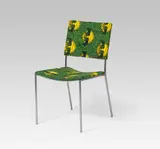 Doku-Stuhl by Franz West, 1997, steel, wood, foam rubber, linen, cotton, offered Jan 2016