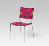 Doku-Stuhl by Franz West, 1997, steel, wood, foam rubber, linen, cotton, offered Jan 2016