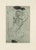 Egon Schiele, Squatting Woman (from portfolio "Das Graphische Werk von Egon Schiele"), 1914, dry point on paper, unframed