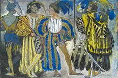 Koloman Moser, Set and costume design for the opera "Der Bergsee" by Julius Bittner, 1911, mixed media, gouache on paper or thin cardboard