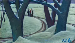 Werner Berg, Wegbiegung, 1965, oil on canvas