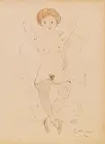 Jules Pascin, Sitzender Frauenakt