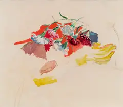 Franz Wiegele, Cloves (Flower study for the painting "Abschied von der Jugend"), c. 1936, oil on parchment