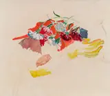 Franz Wiegele, Cloves (Flower study for the painting "Abschied von der Jugend"), c. 1936, oil on parchment