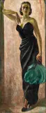 Max Neuböck, Portrait of the dancer Hedy Jarosch, oil on canvas