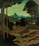 Paradieslandschaft by Herbert von Reyl-Hanisch, 1922, oil on cardboard, sold Nov 2015