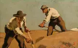 Albin Egger-Lienz, Drei Schnitter, c. 1921, oil on canvas