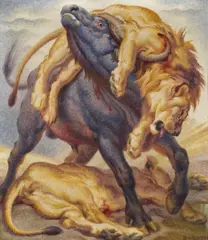 Norbertine Bresslern-Roth, Sieger, 1961, oil on jute