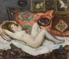 Istavan Csok, Akt im Atelier, 1925-27, oil on canvas
