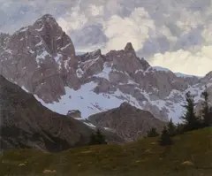Felix Heuberger, Karwendel, 1927, oil on canvas, unframed