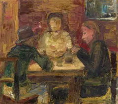 Ferdinand Stransky, Card players, 1965, oil on canvas