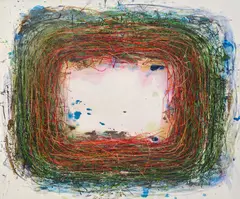 Jedenfalls ein Querformat by Drago J. Prelog, 2003, acrylic on canvas, sold Nov 2015