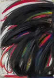 Arnulf Rainer, Hahn, 1968, mixed media on transparent paper; unframed