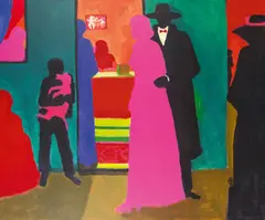 Robert Hammerstiel, Etablissement Eingang, 2010, oil on canvas