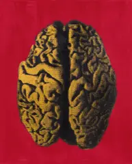 Gehirn by Peter Kogler, 1988, acrylic, screen print on canvas, offered Nov 2015
