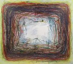 Drago J. Prelog, Antwerpner Umlauf, 1980, acrylic on canvas