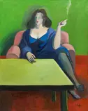 Alfred Kornberger, Rauchende in Blau