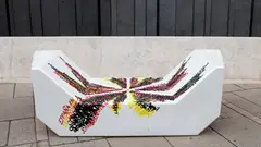 MQ courtyard furniture "Spain": Wunderblock – pizarra mágica by Johannes Deutsch, hard foam, sold Nov 2015