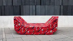 MQ courtyard furniture "France": CITOYEN/NE by Margit Nobis, hard foam, sold Nov 2015