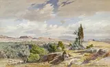 View of Athens by Ludwig Hans Fischer, 1884, watercolour on paper, sold Nov 2015