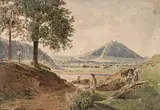 Jakob Alt, View of the castle ruins Sáros at Presov (Slovakia)
