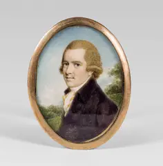 Samuel Shelley, Portrait of a man, miniature painting on ivory