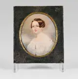 Leopold Fischer, Portrait of a woman, miniature painting on ivory