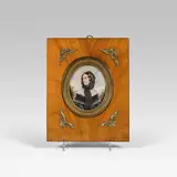 Adolf Theer, Portrait of the actress Julie Rettich, miniature painting on ivory