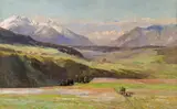 Edward Theodore Compton, View from Igls into the Upper Inn Valley