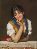 Eugen von Blaas, Young Italian woman