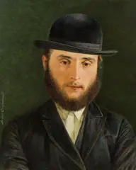 Isidor Kaufmann, Talmudic Scholar, oil on panel