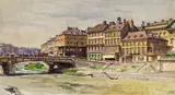 Ernst Graner, The Ferdinandsbridge at the Danube Canal in Vienna