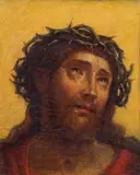 Christ with crown of thorns by follower of Guido Reni, oil on canvas, sold Nov 2015