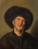 Jacques des Rousseaux, Man with fur cap (Rembrandts father ?), oil on panel