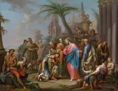 Franz Christoph Janneck, Christ and the Centurion of Capernaum, oil on panel