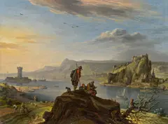 Herman Saftleven, Rhine landscape, 1670, oil on panel