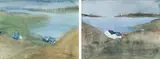 Hugo Abt, Mixed lot of two works (watercolour on paper): Scotland, watercolour on paper
