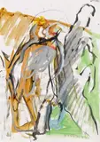 Siegfried Anzinger, Untitled, 1984, mixed media on paper