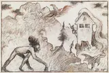 Die Beobachter by Günter Brus, 1978, coloured pencil on paper, sold Oct 2015