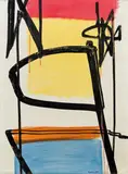 Gottfried Fabian, Untitled, 1965, oil on hardboard