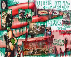 Thomas Hirschhorn, Nomad /Vigil, 2003, mixed media, collage on paper