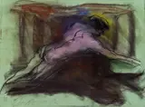 Alfred Hrdlicka, Im Mondlicht, 1992, mixed media on paper