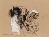Alfred Hrdlicka, Untitled, 1970, mixed media on paper