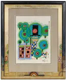 Friedensreich Hundertwasser, Friedensvertrag mit der Natur; Peace Treaty Nature; Traite de paix avec la nature; Shizen tono heiwa jyoyaku, 1987, Japanese woodblock printing in 19 colours on paper; edition: 200 Stück