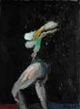 Standing female nude by Alfred Kornberger, 1988, oil on canvas, offered Oct 2015