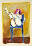 Alfred Kornberger, Female nude on chair