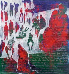 Sylvia K. Kummer, the world (die welt), 2009, mixed media on canvas
