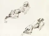Josef Mikl, Two lying nudes