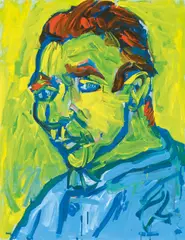Otto Muehl, Van Gogh, 1987, mixed media on cardboard